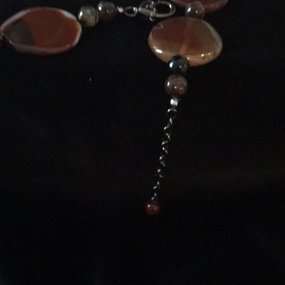 Handmade Carnelian and Onyx Necklace - Picture 3 of 4